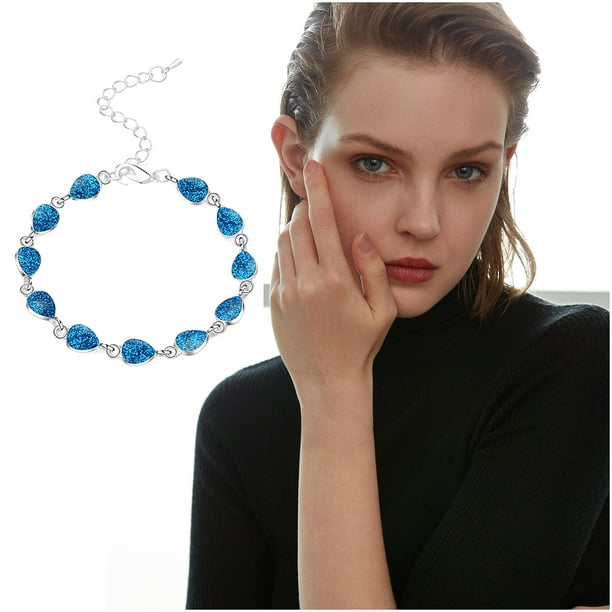 Pulseras para mujer, regalos para mujer, moda lujosa, pulsera Aobao con gotas de agua para mujer, joyería para pies, regalo para mujer, pulsera para mujer