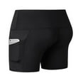 thumbnail image 2 of Femmes Taille Haute Running Short de Contrôle du Ventre Court Polyester Noir XL, 2 of 2