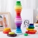 thumbnail image 3 of 12 piezas de bloques de colores arcoíris, juego de equilibrio y apilamiento, rompecabezas educativo plano 20pcs arco iris, 3 of 5