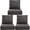 Dark Gray, variant on POCASSY 6" Thick Outdoor Chair Cushions Set of 2, 24" x 24" x 6" Outdoor Cushions for Patio Furniture, Deep Seat and High Back Cushion for Patio Rocking Dining Chair and Couch, Beige