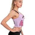 thumbnail image 4 of Hello Kitty Women's Strappy Sports Bras Fitness Workout Crop Tank Top Padded Yoga Top Criss Cross Back Cami, 4 of 6