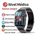 thumbnail image 1 of Reloj Inteligente De Glucosa En Sangre, Electrocardiograma, Color De La Caja Negro Acero, 1 of 5