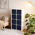 thumbnail image 6 of Dailivio Collapsible Fabric Cube Storage Bins (10.5" x 10.5"), Storage Cubes Organizer Bin with Handles for Clothes, Navy Blue, 2 Pack, 6 of 8