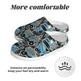 thumbnail image 6 of Lsque Blue Excavator Pattern Womens Comfort Cotton on Scuff With Memory Foam and Anti-skid Sole Slipper-44/45, 6 of 7