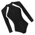thumbnail image 4 of KAKOWELY Traje de baño de manga larga de una pieza para adolescentes, traje de baño para mujer, trajes de baño para mujer, 4 of 5