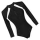thumbnail image 4 of KAKOWELY Traje de baño de manga larga de una pieza para adolescentes, traje de baño para mujer, trajes de baño para mujer, 4 of 5