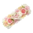 thumbnail image 4 of Panel de flores artificiales para centros de mesa para de mesa de comedor de boda Rosa champán Macarena Fila de flores de boda, 4 of 8