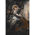 thumbnail image 2 of Francisco Rizi 18x24 Black Ornate Framed Double Matted Museum Art Print Titled: The Dream of St. Joseph (1665), 2 of 5