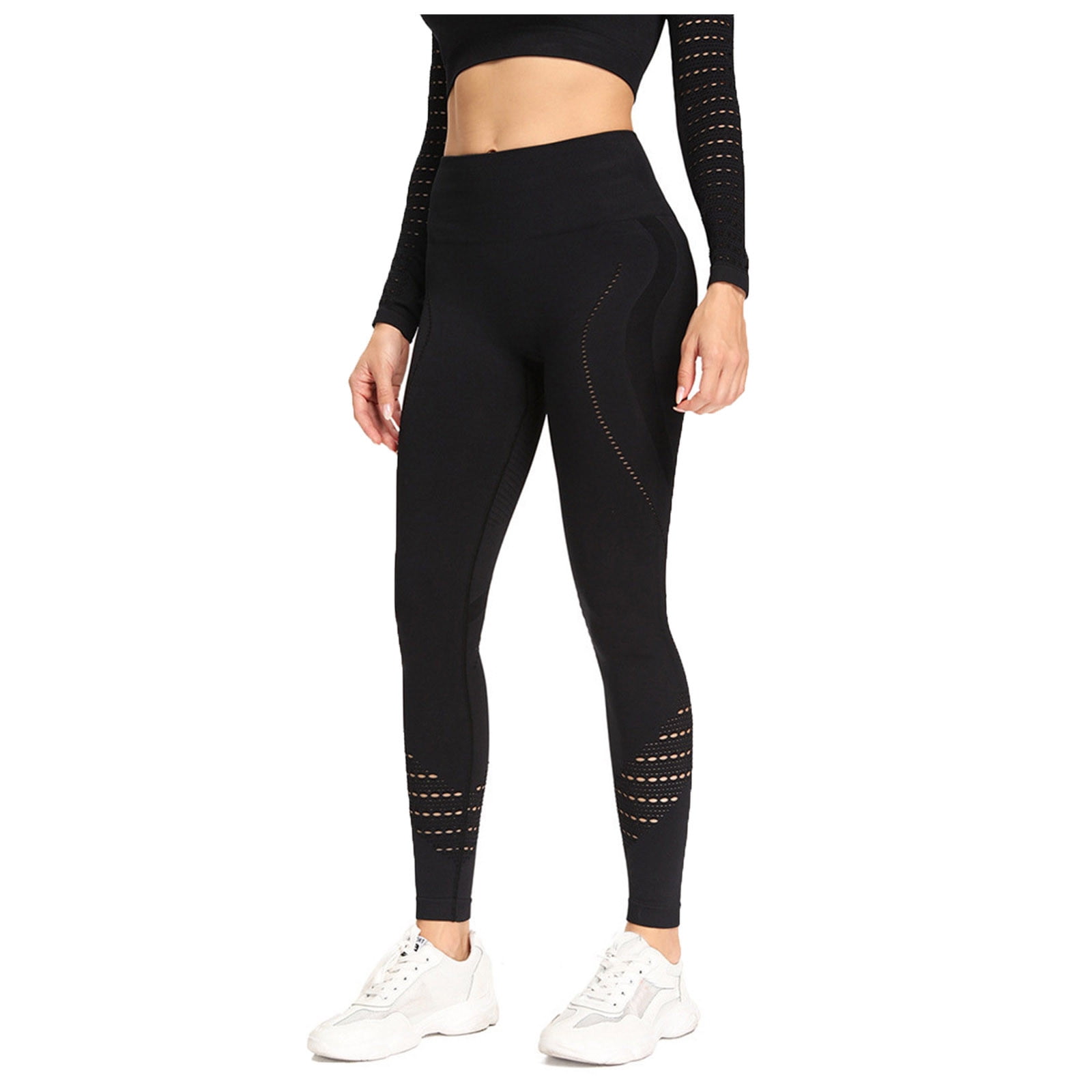 Pantalons de Yoga pour Femmes Taille Haute Controle du Ventre Amincissant Leggings de Sport pour Dames Walmart