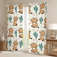 thumbnail image 2 of Homewish Cartoon Rustic Cow Blackout Curtains Set of 2 (52x84 Each), Green Cactus Botanical Window Curtains, Kawaii Love Heart Curtains and Drapes, Curtains and Drapes Room Decor, 2 of 5