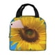 thumbnail image 1 of Fotbe Blue Sky Sunflower Bolsa Térmica con Estampado y Forro de Aluminio Grueso Bolsa de Almuerzo con Bolsillo Frontal para Hombres y Mujeres, Ideal para Trabajo, Escuela, 1 of 8