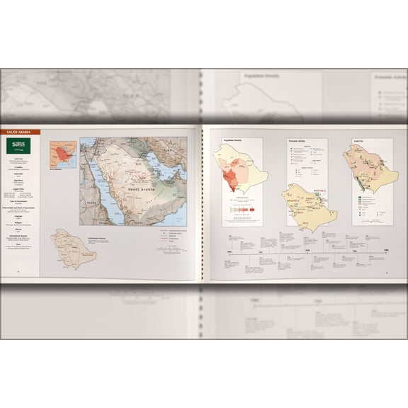 24"x36" Gallery Poster, cia map of saudi arabia