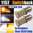 thumbnail image 3 of 1157 High Power White/Amber Yellow Dual Color 2835 60-SMD Type 1 Switchback Turn Signal Light Bulbs (1157, White/Amber), 3 of 7