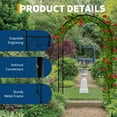 thumbnail image 4 of Kselythan Garden Arch Trellis,Metal Wedding Arch With Stakes,Garden Arch Arbor For Climbing Plants,Roses,Vines,Wedding Archway Decor For Lawn Patio Party Backyard, 4 of 6