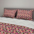 thumbnail image 2 of Geometric Comforter & Sham Bedding Set, Colorful Abstract Modernistic Funny Pattern with Rounds and Squares, 3 pcs Duvet Set Microfiber Filling Quilt, 5 Sizes, Pastel Pink Multicolor, by Ambesonne, 2 of 4