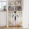 thumbnail image 6 of Easter Kitchen Curtain for Berdoom Living Room Cafe 54 Inch Length, Spring Farmhouse Watercolor Bunny Eggs Wood Grain Tiers Curtains Light Filtering Drapes Window Treatment 2 Panels 52"Wx54"L, 6 of 8
