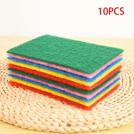 

10 Pcs / Set Microfiber Kitchen Towels Double-sided Dish Towel Color Mix