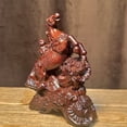 thumbnail image 3 of Ebony wood carving of a horse being promoted to a high rank (or a noble title) - a solid wood craft for home, living room, or office use, suitable as a gift for business or career purposes., 3 of 3