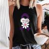 thumbnail image 1 of Débardeurs pour Femmes Athletic Works Mode Décontractée Femmes Sans Manches Imprimé Dames Col Rond Blouses Hauts T-Shirt, 1 of 6