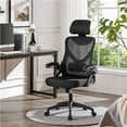 thumbnail image 7 of REKHH  Ergonomic Mesh Office Chair, High Back Desk Chair with with flip-up Armrests, Adjustable Padded Headrest Computer Chair with Lumbar Support for Home Oiffce Game Room,White/Black, 7 of 7