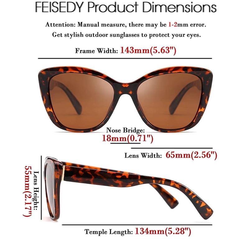 FEISEDY Polarized Vintage Sunglasses American Square Jackie  display picture 1