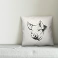 thumbnail image 2 of Creative Products Farmhouse Pig Sketch 18x18 Spun Poly Pillow, 2 of 2