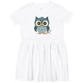 thumbnail image 3 of Inktastic Blue Owl on Tree Branch Girls Toddler Dress, 3 of 5