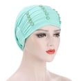 thumbnail image 5 of Baberdicy Women's Embroidered Hijab Cap, Under Scarf for Muslim Prayer, Everyday Modest Wear, Liner Cap Mint Green Universal Fit, 5 of 5