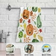 thumbnail image 5 of Watercolor Halloween Pumpkin Hand Towels for Bathroom, Fall Maple Leaf Floral Kitchen Towel 2 PCS Ultra Soft and Highly Absorbent Decorative Fingertip Face Bath Towels for Spa & Hotel, 28.3"x 14.4", 5 of 5