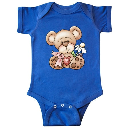 

Inktastic Teddy Bear Ladybug Daisy Flower Gift Baby Girl Bodysuit