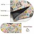 thumbnail image 6 of Happy Easter Entryway Rug 2'x3'&nbsp; Non Slip Front Door Mats, Spring Watercolor Rabbits Eggs Flower Beige Entrance Rugs Indoor Outdoor Carpet, Washable Floor Mats Small Area Rug for Bedroom Kitchen, 6 of 8
