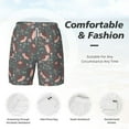 thumbnail image 3 of Balery Hedgehogs and Flowers1 Mens Swim Trunks Swim Shorts for Men Quick Dry Inseam Beach Shorts with Compression Liner Pocket-X-Large, 3 of 9