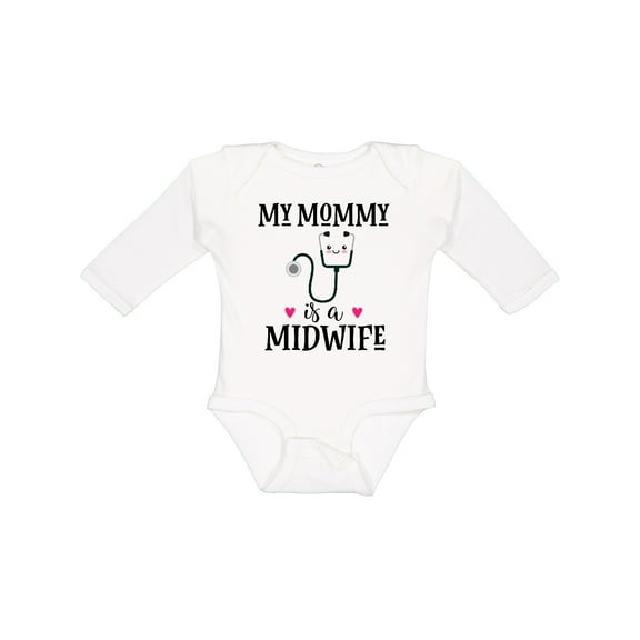 Inktastic Midwife Mom Baby Girls Long Sleeve Baby Bodysuit