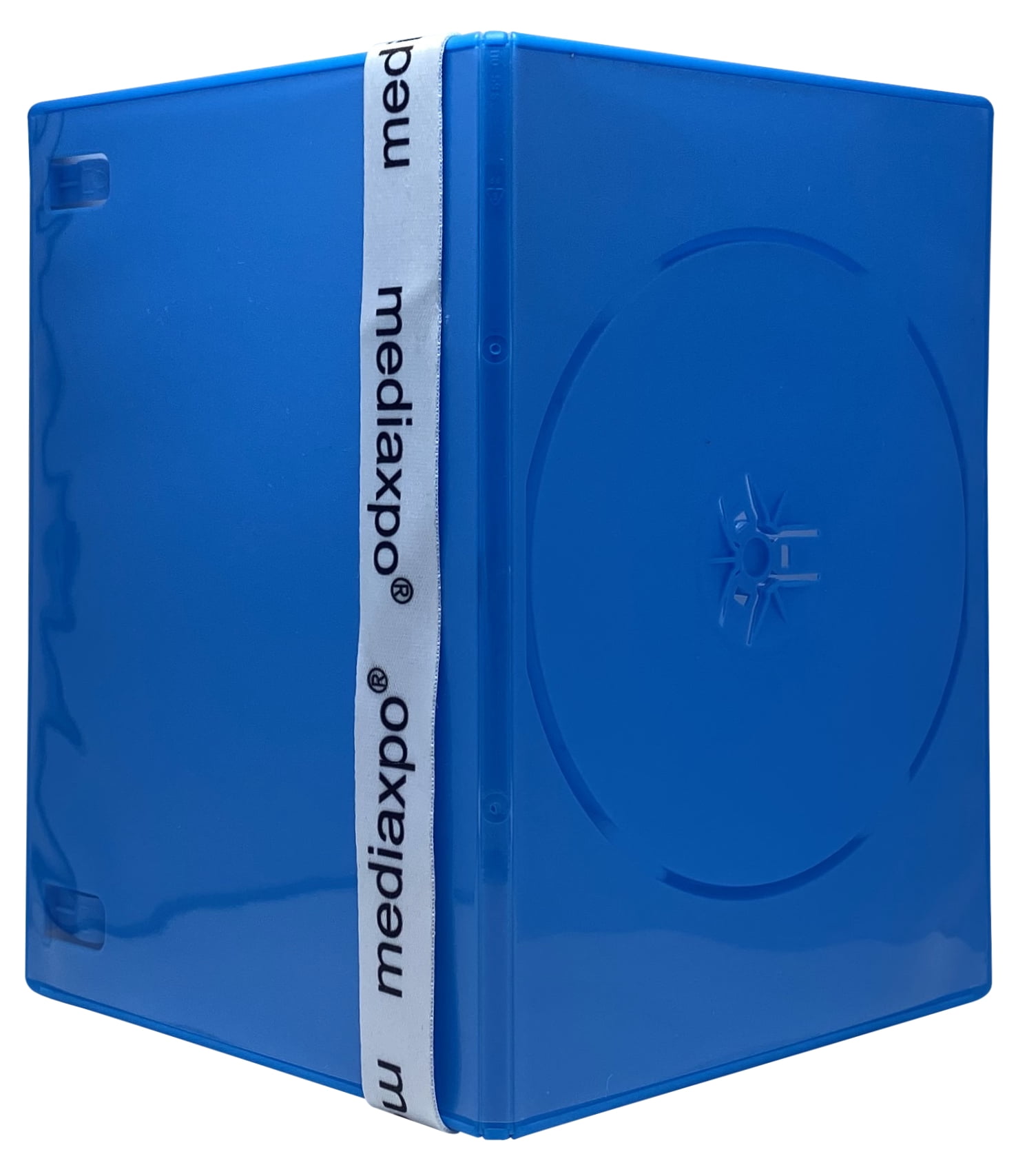 CheckOutStore 100 Slim Solid Blue Color Single DVD Cases 7MM