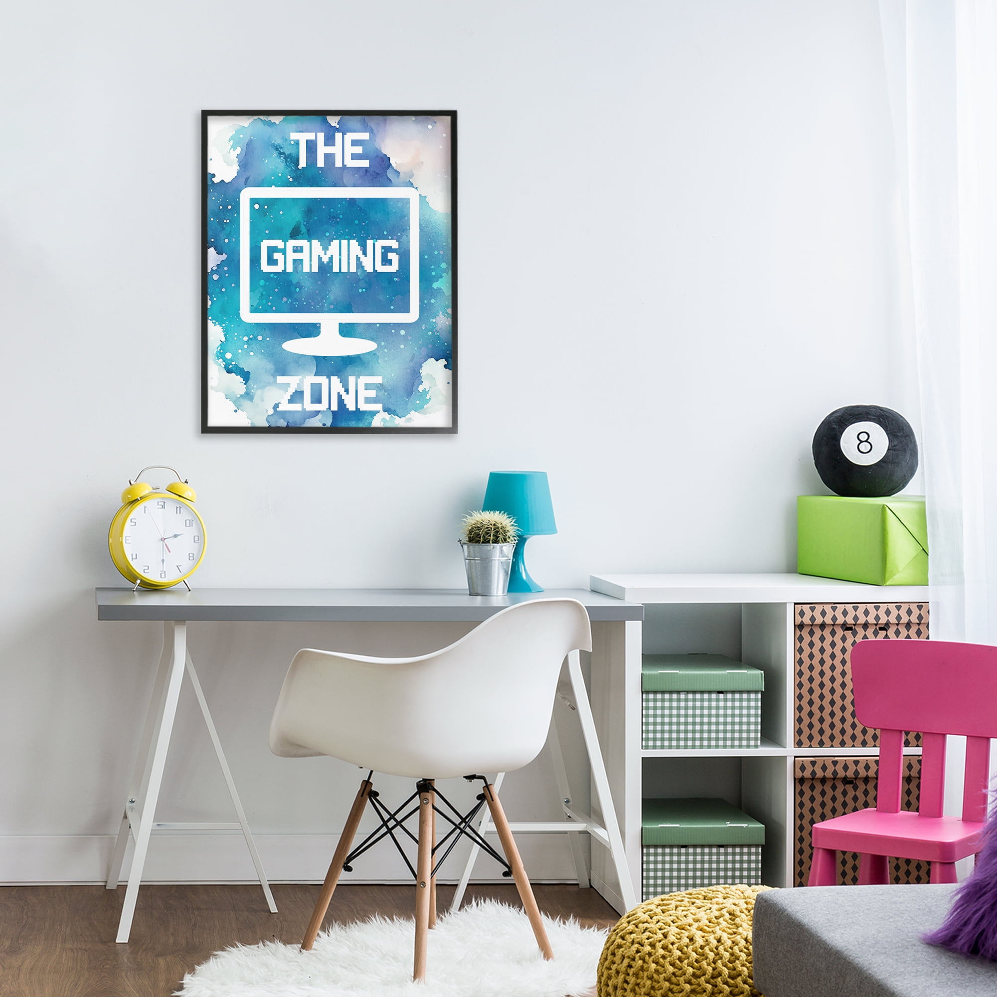 Gaming Zone Moniter Black Framed Giclee Art, design by Marcus Prime
