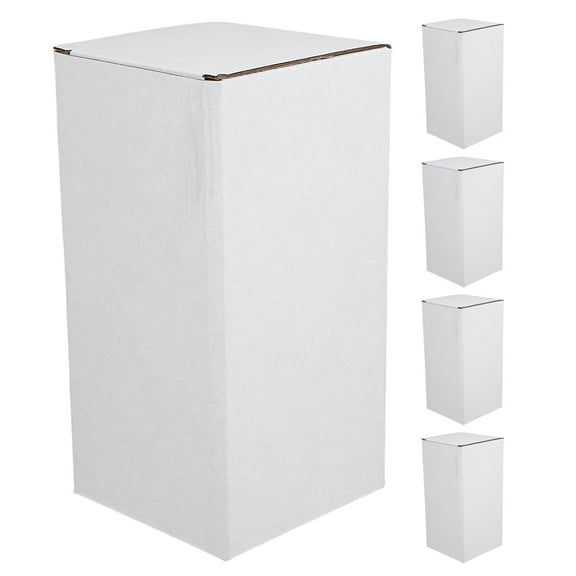 OUNONA 5pcs White Shipping Boxes Corrugated Cardboard Mailer Boxes Packaging Storage Box for Packaging Small Business Shipping Supplies