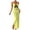 Yellow, variant on Levmjia Women's Halter Neck Cover Up Dress Bow Tie Front Slit Beach Dress Sexy Hollow Out Swimwear Coverup for Summer Vacation