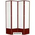 thumbnail image 7 of Red Lantern 7 ft. Tall Window Pane Shoji Screen - Rosewood - 4 Panels, 7 of 7