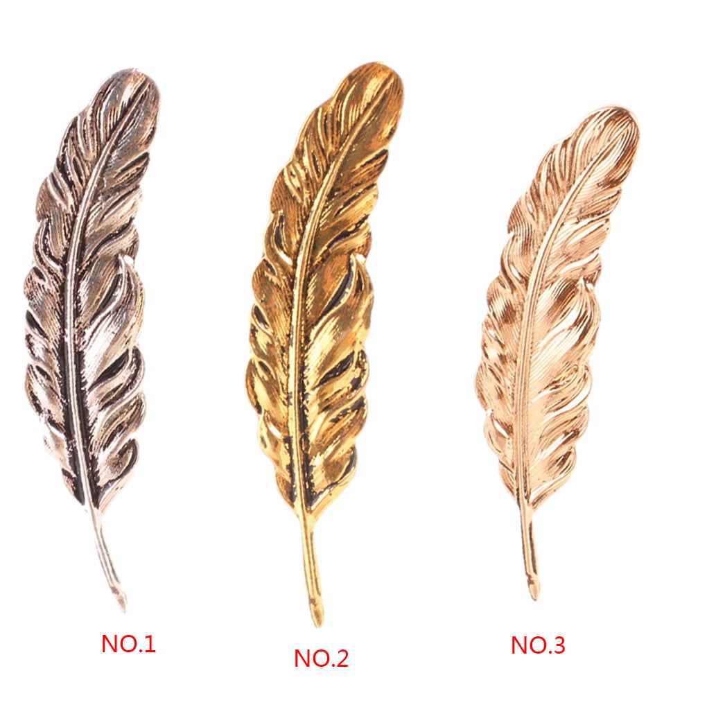 Lorsoul Large Leaf Brooch Feather Brooch Pin Mens Womens Girls Coat Dress Accessories Bag Scarf Badge 