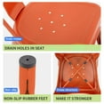 thumbnail image 2 of YRLLENSDAN 18" Seat Height Metal Chairs Set of 4，Dining Chairs Indoor/Outdoor Tolix Restaurant Chair Kitchen Chair 18” Seat Height Stackable Trattoria Metal Bar Chairs (Orange), 2 of 7