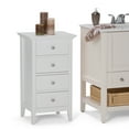 thumbnail image 3 of Simpli Home Acadian Four Drawer Floor Storage Cabinet In Pure White, 3 of 12
