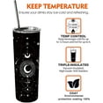 thumbnail image 5 of Goth Tumbler with Straw and Lid 20 oz Double Wall Stainless Steel Vacuum Insulated Coffee Wine Tea Travel Mug Gifts for Women Black, 5 of 6