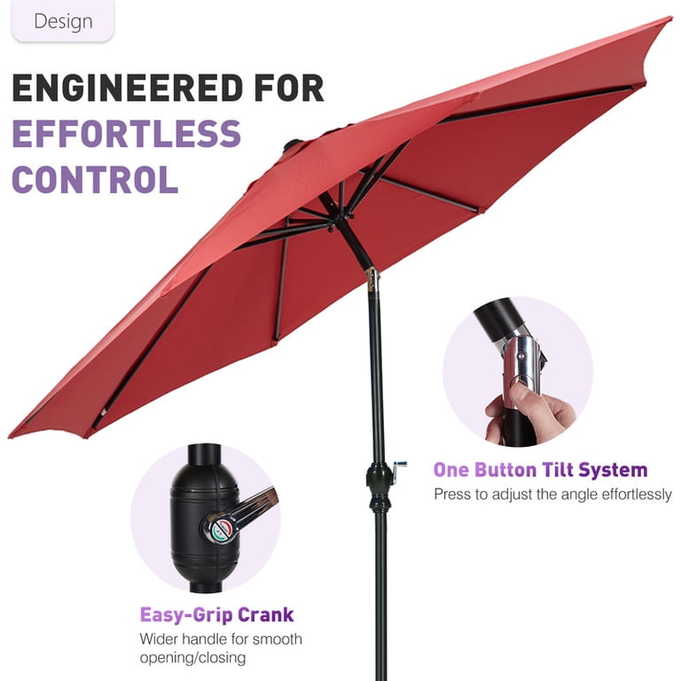 grand patio 9 outdoor market umbrella 9FT Patio with Fringe, Outdoor Tassel Umbrella with Push-Button Tilt for Garden, Deck, Poolside, Beige and Coffee : Patio, Lawn & Garden Crafted with a sturdy metal pole and 6 ribs Solid 9 Foot Tilting Patio