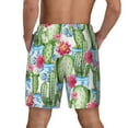 thumbnail image 4 of Gaeub Flowers and Cactus Mens Swim Trunks Stretch Beach Shorts Quick Dry for Men Swim Shorts Swimwear with Pockets- X-Large, 4 of 9