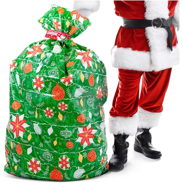 Bolsas de botín de regalo de regalo de Navidad ecológicas personalizadas con soluciones decorativas de envoltura de regalos con impresión de logotipo de Feliz Navidad