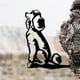 thumbnail image 2 of Billuyoard Silueta de perro de Metal, estacas de jardín de estilo bonito, miniaturas de arte, artesanías de pared, estatua hueca para patio, Decoración del hogar, 2 of 6