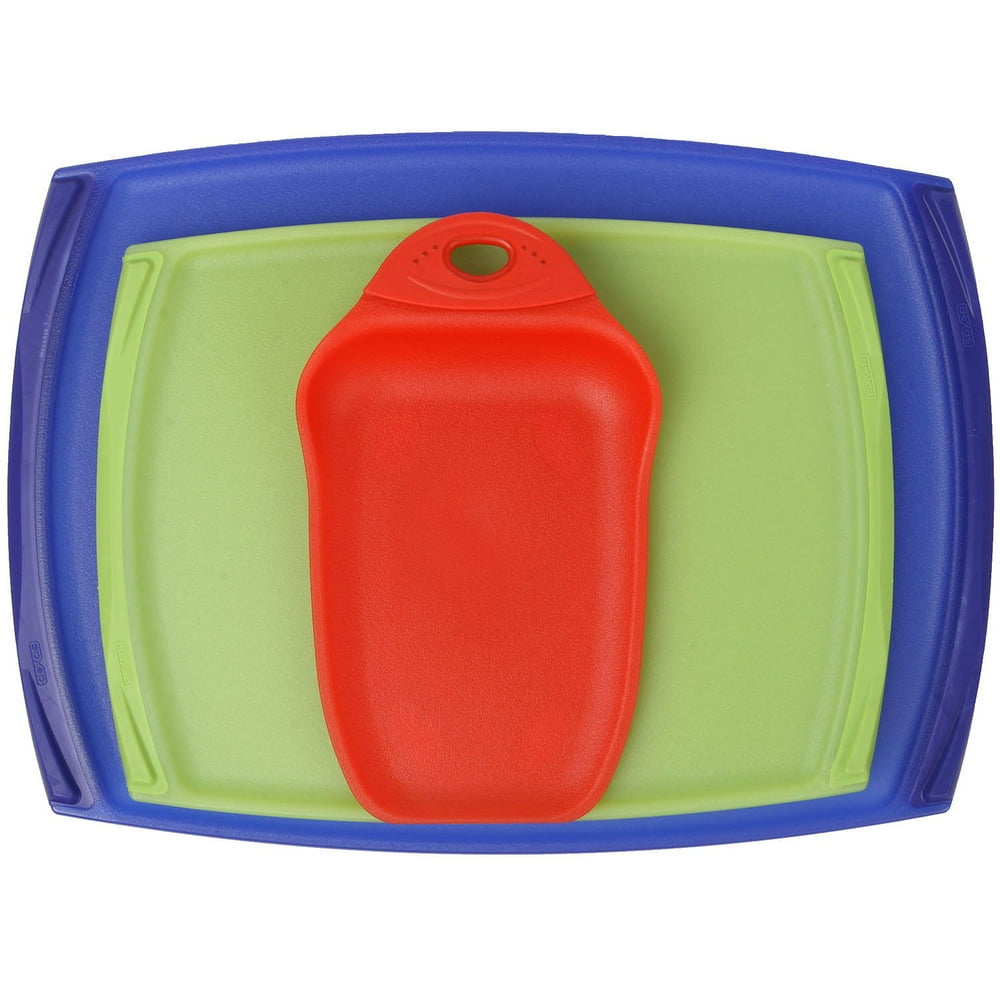 Dexas 3-Piece Cutting Board Set, Primary (Red, Green, Blue ...