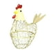 thumbnail image 4 of Organizador de almacenamiento de alimentos, huevera decorativa de hierro forjado, bandeja para servir al hogar. amarillo, 4 of 9