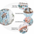 thumbnail image 6 of Sea Turtle Waterproof Fabric Shower Curtain,Summer Beach Coastal Nautical Coral Blue Red Waterproof Fabric Shower Curtain for Bathroom Curtains Bathtubs Shower Curtains with 12 Hooks Stall 54x78in, 6 of 8