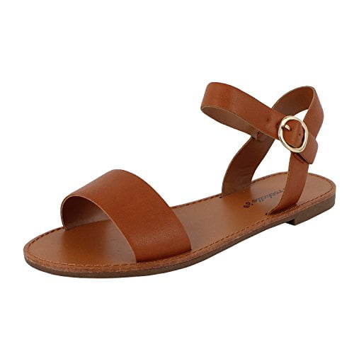 Band Comfort Flat Buckle Flats-Sandals 